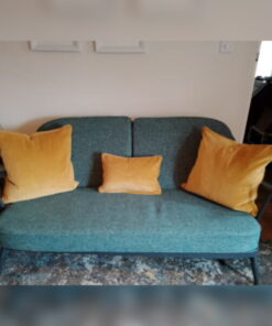 Ercol 204 3 Seater settee seat & back cushions in Cristina Marrone Hedgerow with piping