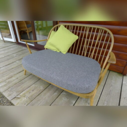 Ercol 203 2 Seater Seat Cushion in Mid Grey Stitch - Image 2