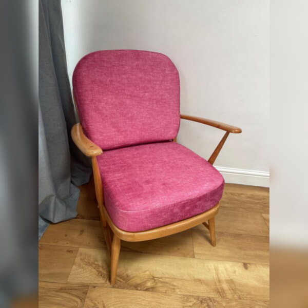 Ercol 334 Seat & Back Cushions Ross Fabrics Raffles Rose SR 16315