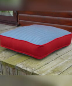 Verona Blue and Honeycomb Red Moroccan Box Floor Cushions