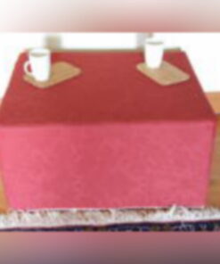 3Fold Foldaway Mattress 25x25x5 inches Burgundy