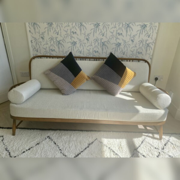 Ercol 766 Jubilee 3 seater Seat Cushion in Ross Fabrics Oban Cream
