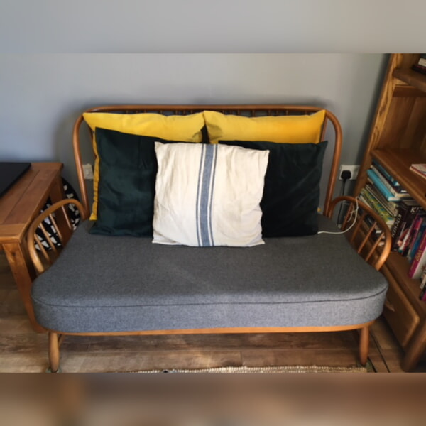 Ercol 766 Jubilee 2 seater Seat Cushion in Charcoal 92% wool