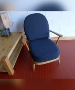 Ercol 203 Seat & Back Cushions in Charcoal Squares Cover