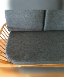 Ercol 355 Studio Couch Oakenshaw Steel Grey Herringbone set of Cushions