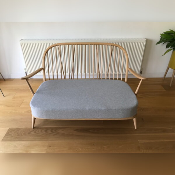 Ercol 203 2 Seater Seat Cushion in Light Grey Stitch fro Camira