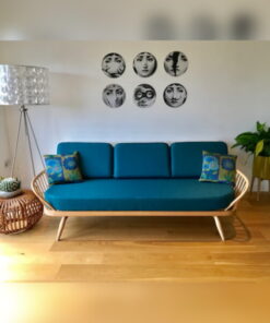 Ercol 355 Studio Couch Venus Petrol Mattress & Backs Cushions and Covers