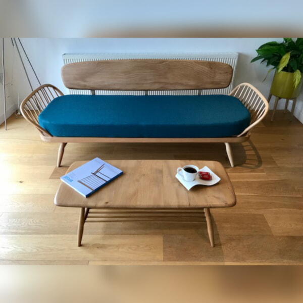 Ercol 355 Studio Couch Venus Petrol Teal Mattress only