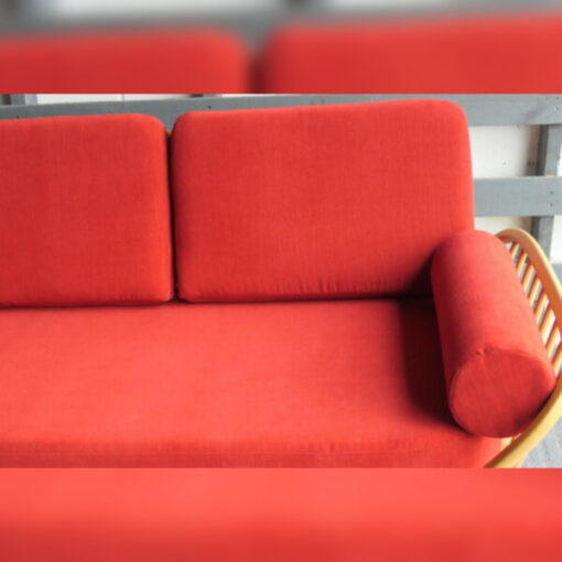 Ercol 355 Studio Couch Roseacre Complete set of Cushions and Covers with pair of Bolsters - Image 9