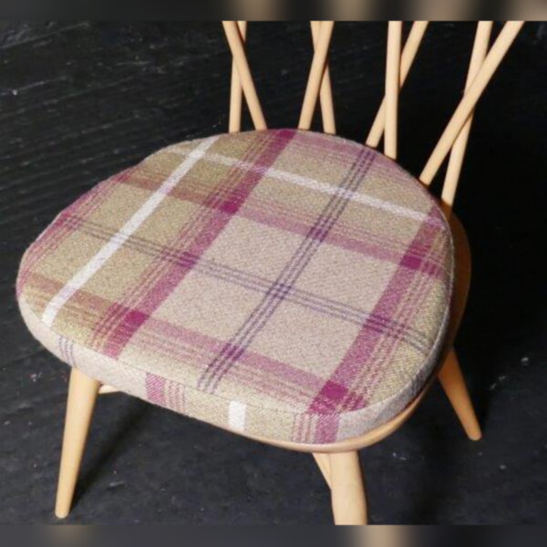 Ercol 365 Dining Seat Cushion and Cover in Porter and Stone Balmoral
