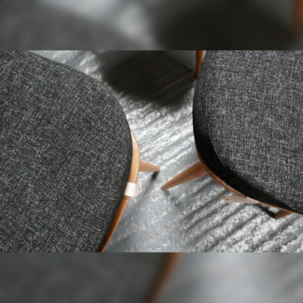 Ercol 365 Dining Seat Cushion and Cover in Charcoal Grey Stitch - Image 3