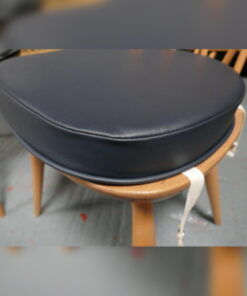 Ercol 365 Dining Seat Cushion and Cover in Black eLeather