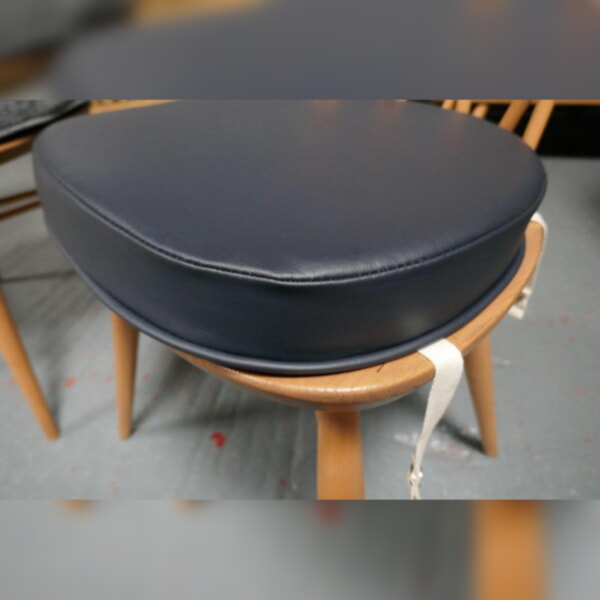 Ercol 365 Dining Seat Cushion and Cover in Black eLeather