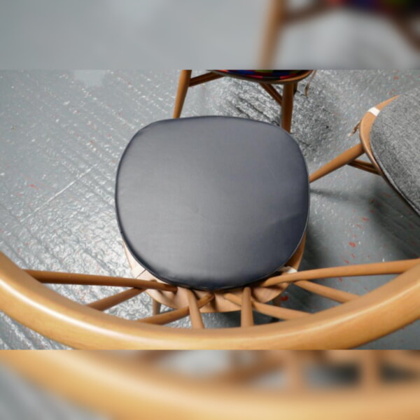 Ercol 365 Dining Seat Cushion and Cover in Black eLeather - Image 4
