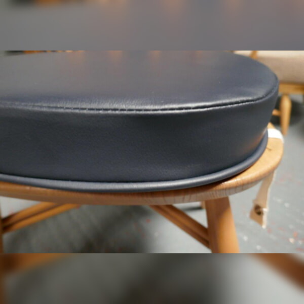 Ercol 365 Dining Seat Cushion and Cover in Black eLeather - Image 5