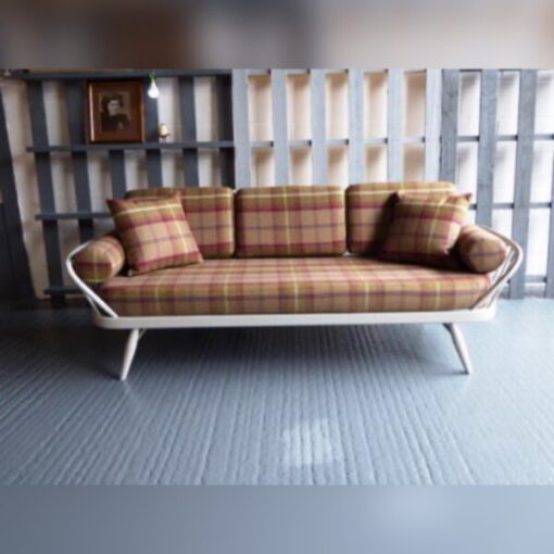 Ercol 355 Studio Couch Heather Complete set of Cushions and Covers including bolsters & scatters - Image 2
