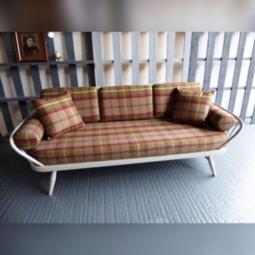 Ercol 355 Studio Couch Heather Complete set of Cushions and Covers including bolsters & scatters - Image 3