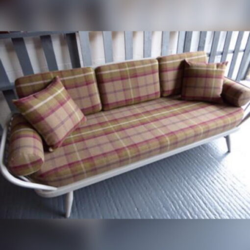 Ercol 355 Studio Couch Heather Complete set of Cushions and Covers including bolsters & scatters - Image 4