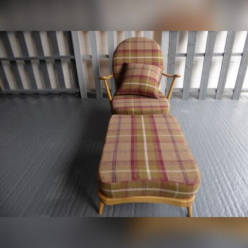 Ercol 203 Seat and Back and 341 Footstool Cushions ALL in Heather - Image 9