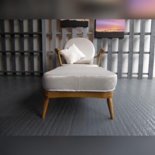 Ercol 203 Seat and Back and 341 Footstool Cushion in Elegant Cream Wool - Image 3