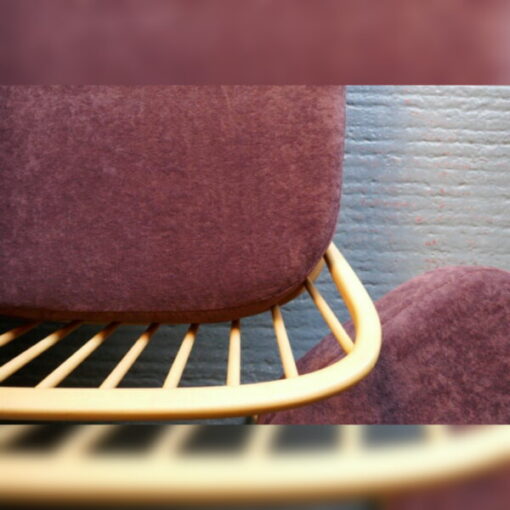 Ercol 355 Studio Couch Purple Chenille Complete set of Cushions and Covers - Image 6
