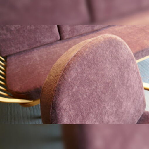 Ercol 203 Seat and Back Cushion in Purple Chenille - Image 5