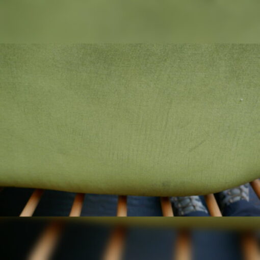 Ercol 355 Studio Couch Bay Leaf Green Velvet Complete set of Cushions and Covers - Image 7