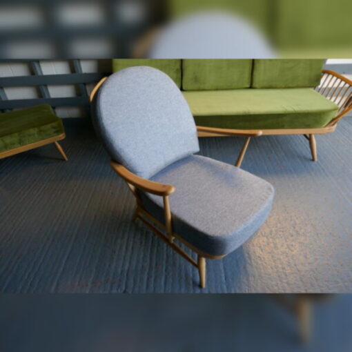 Ercol 203 Seat and Back Cushion in Soft Feel Good Deal Grey