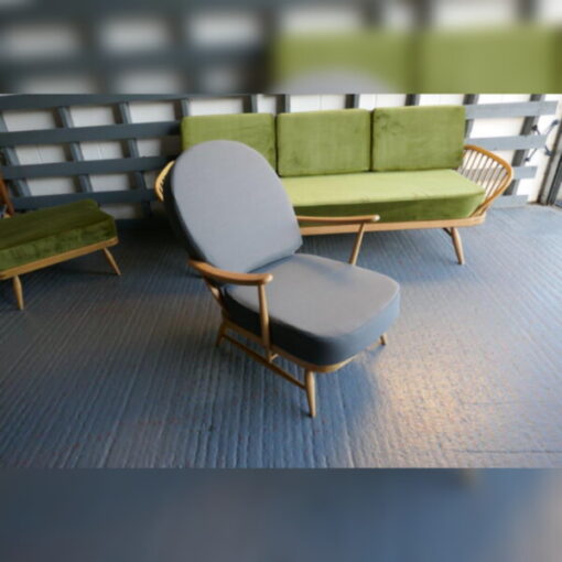 Ercol 203 Seat and Back Cushion in Mid Grey 92% wool - Image 3