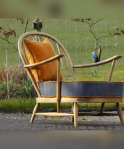 Ercol 203 Seat Cushion Grey with Jaffa Orange Piping