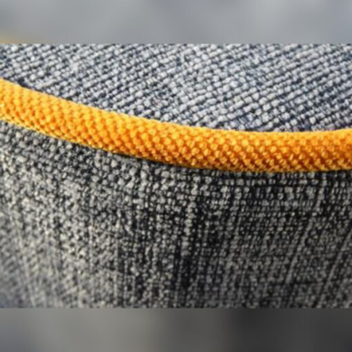 Ercol 203 Seat Cushion Grey with Jaffa Orange Piping - Image 7