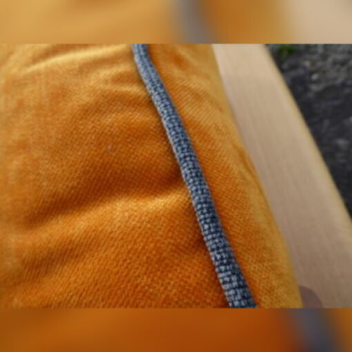 Ercol 203 Seat Cushion Grey with Jaffa Orange Piping - Image 8