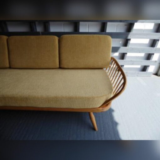 Ercol 355 Studio Couch Gold Zig Zag Complete set of Cushions and Covers - Image 6