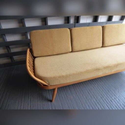 Ercol 355 Studio Couch Gold Zig Zag Complete set of Cushions and Covers - Image 8