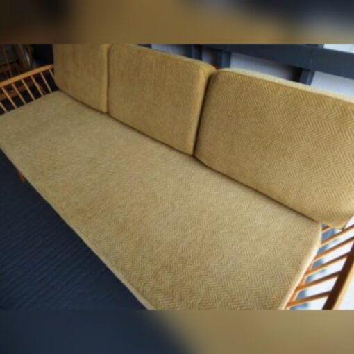 Ercol 355 Studio Couch Gold Zig Zag Complete set of Cushions and Covers - Image 5