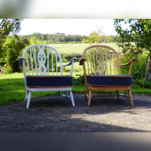 Ercol 203 Seat Cushion in Hilldale Herringbone with Jaffa Piping