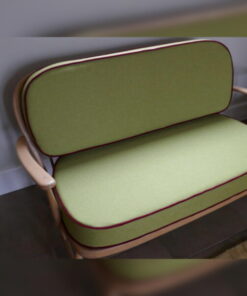 Ercol 334 2 Seater Seat & Single Back Cushion Venus Lime with contrast piping