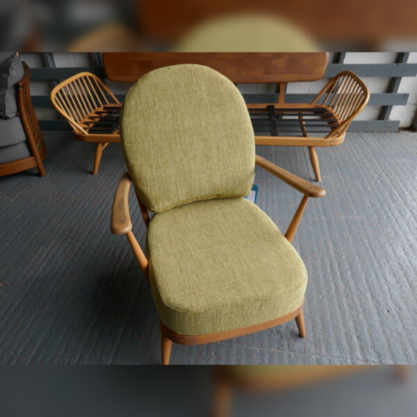 Ercol 203 Seat & Back Cushion in Green Genie Tweed
