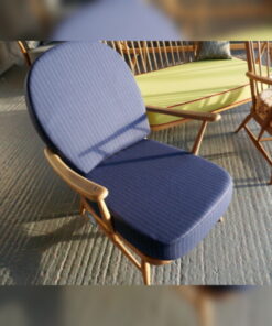 Ercol 203 Seat and Back Cushion in  Navy Thin Stripes