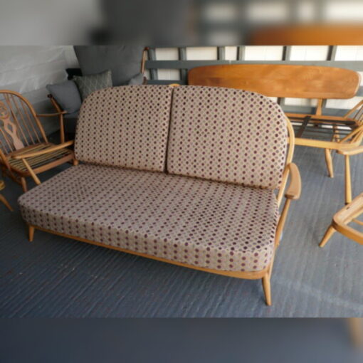 Ercol 203 2 Seater Settee Seat and Back Cushions in Porter and Stone Balmoral Ruby
