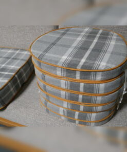 Ercol 875 Seat Cushion and Cover in Porter & Stone, Balmoral, Dove Grey with Venus Melon Piping
