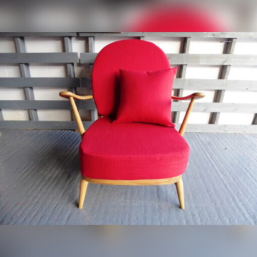 Ercol 203 Seat and Back Cushion in Apple Red - Image 7
