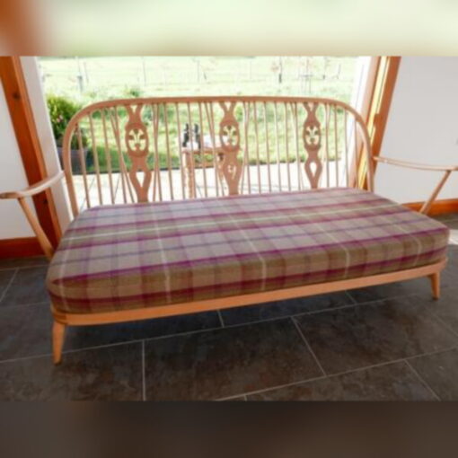 Ercol 203 3 Seater Mattress and Back Cushions in Porter and Stone Balmoral Heather - Image 4