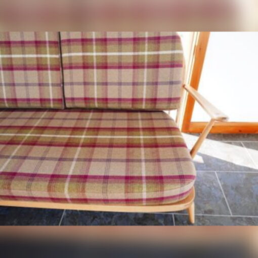 Ercol 203 3 Seater Mattress and Back Cushions in Porter and Stone Balmoral Heather - Image 5