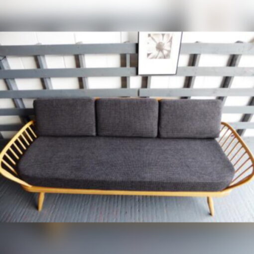Ercol 355 Studio Couch Galgate Grey Complete set of Cushions and Covers - Image 4