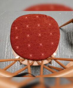 Ercol 365 Dining Seat Cushion and Cover in Terra Cotta with gold motif