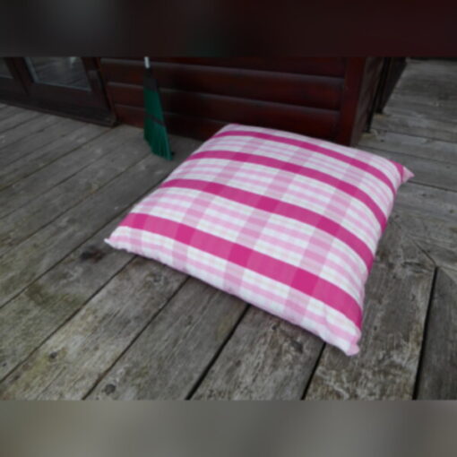 Massive Floor Cushion 36 x 36 inches Pink Breeze Check
