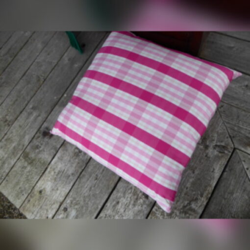 Massive Floor Cushion 36 x 36 inches Pink Breeze Check - Image 5