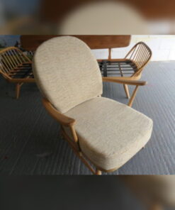 Ercol 203 Seat and Back Cushion in Camden Ripple Wheat by Ross Fabrics