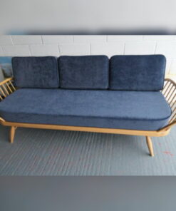 Ercol 355 Studio Couch Ross Fabrics Pimlico Denim with piping